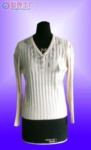 批發V領中高檔女式羊絨衫、羊毛衫與針織衫，優質貨源盡在世界工廠網